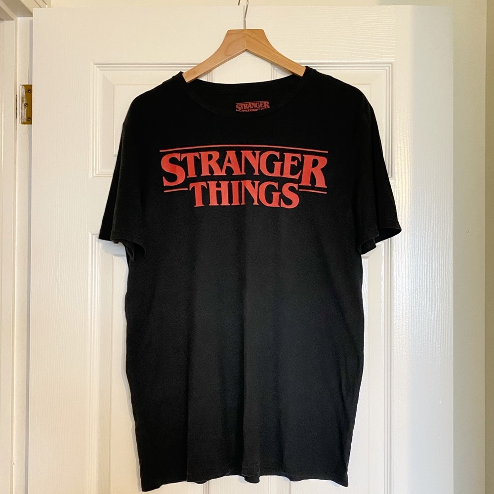 Stranger Things Black Graphic Tee Size M